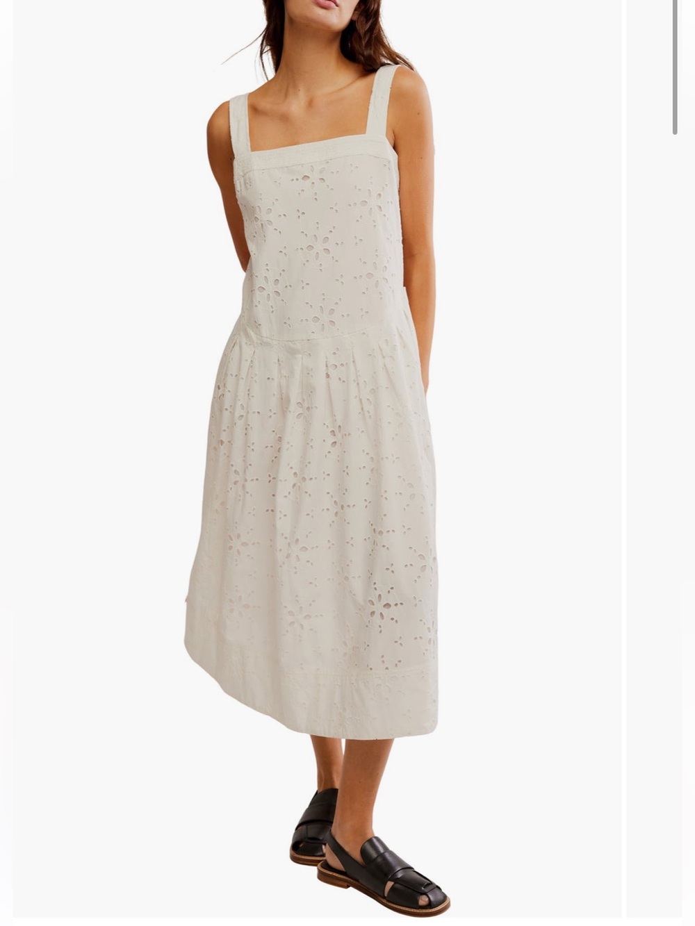 Free people Primavera Cotton Eyelet Midi Sundress